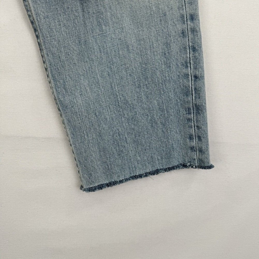 Rag & Bone Jeans Womens 27 Blue Crop Boyfriend Distressed Light Wash Rigid Denim - Picture 5 of 16